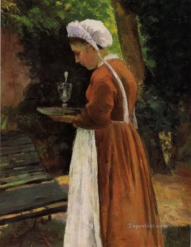 Camille Pissarro Painting - the maidservant 1867 Camille Pissarro